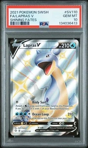 Pokémon Sword&Shield Shining Fates Lapras V 2021 #SV110 Fa Shining Fates PSA 10 - Imagen 1 de 2