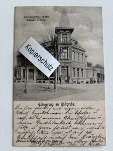 AK Höftgrübe - Bahnhof - Hotel - Litho - Wingst - Cuxhaven - Assel - 1902 - Bild 1 von 2