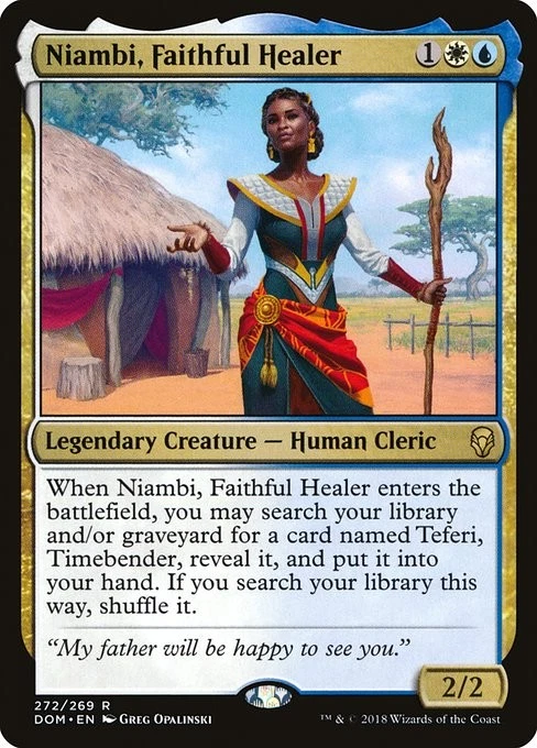 Niambi, Faithful Healer Regular - Dominaria MTG-LP - Image 1 of 1