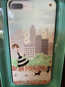 Kate Spade iPhone 8 Plus 7 Plus Phone Case. Girl Walking Dogs. - Picture 1 of 4