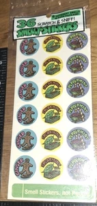 Vintage Stickers Scratch N Sniff Gordy Ginger Mints Pine Lawn++1 Pack ,code20-1 - Picture 1 of 6