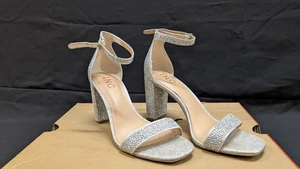 I.N.C Mujer Kivah Dos Piezas Sandalia Tacones Oro Estrás Metálico Talla 6.5 - Imagen 1 de 13