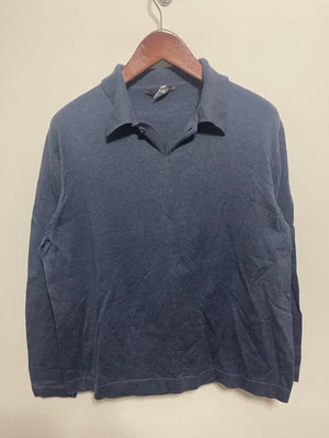 Vintage Peruvian Connection Men’s Large Navy Pima Cotton Sweater - Image 1 of 4