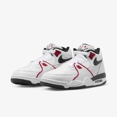 Nike Air Flight 89 FD9928-101 Sneaker Men's White Black Leather Basketball Shoes - Image 1 of 4