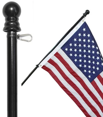Heavy-Duty Aluminum Tangle Free Spinning 5 Foot Flag Pole with Metal Mounting... - Image 1 of 4