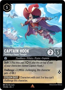 Captain Hook - Thinking a Happy Thought 175/204. Lorcana The First Chapter - Picture 1 of 1
