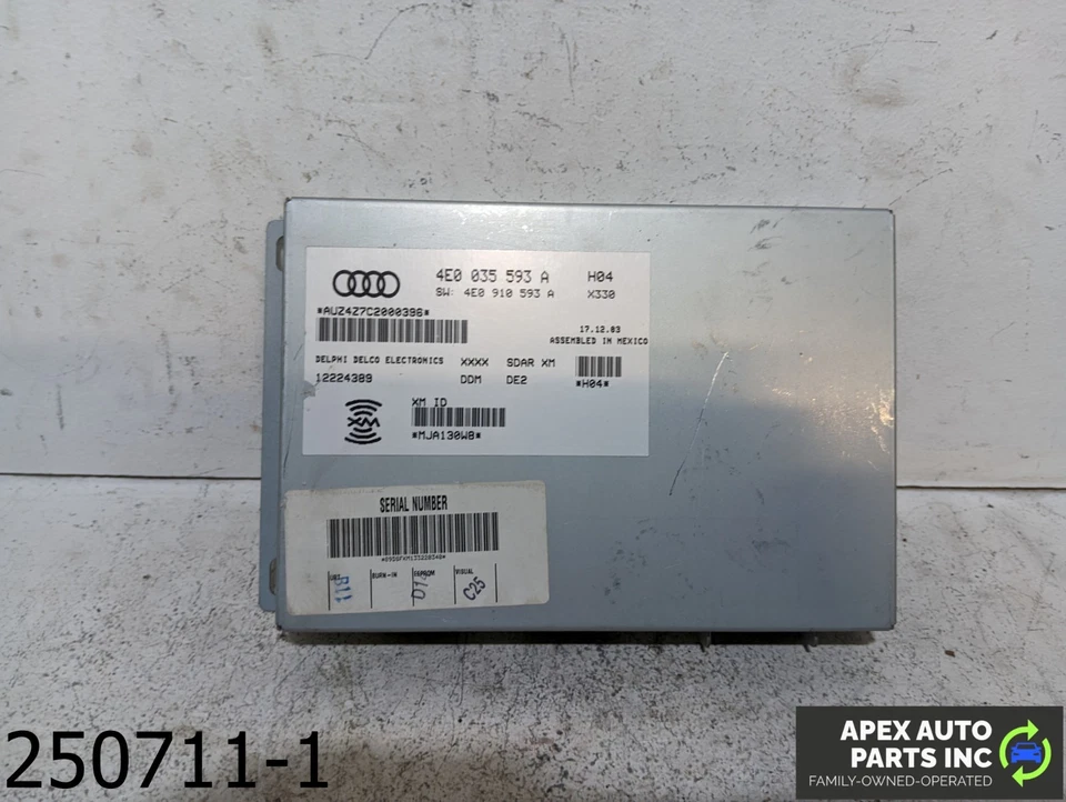 Módulo de control receptor de radio satélite Sirius 3,1 L Audi A6 Avant 2005-2008 fabricante de equipos originales Foto 1 de 4