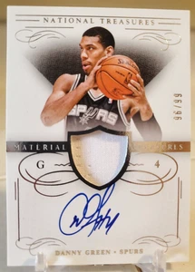 2014 NATIONAL TREASURES DANNY GREEN #/99 Auto Jersey RELIC Card Game-Worn SPURS - Picture 1 of 2
