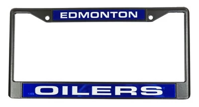 Edmonton Oilers NHL Black Metal Laser Cut License Plate Frame - Image 1 of 4