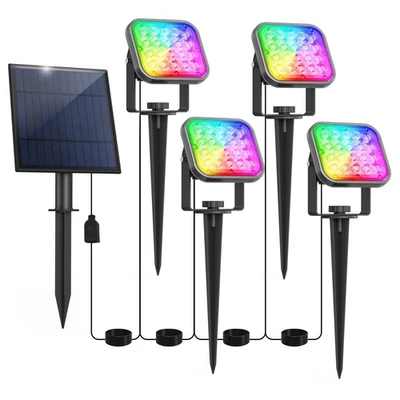 Solar Landscape Light LED Spot Lights Color Changing Outdoor Garden Pathway Lamp - Image 1 of 4