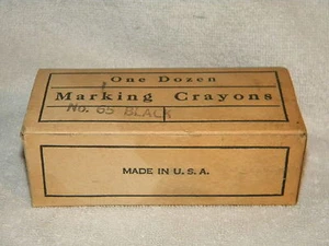CAJA VINTAGE DE 12 LÁPICES DE COLORES ANTIGUOS AMERICANOS FIELES #65 PARA MARCAR EN CUERO EN CAJA - Imagen 1 de 3