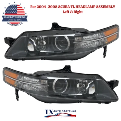 PAIR 2004-2008 ACURA TL HEADLAMP ASSEMBLY OEM No: 33151-SEP-H11 / 33101-SEP-H11 - Image 1 of 4