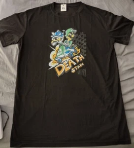 Premium Herren XL Luigi (Mario Kart) T-Shirt - Death Stare Meme - nagelneu mit Etikett - Bild 1 von 2