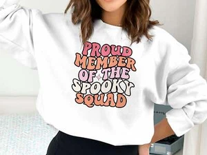 Stolzes Mitglied der gruseligen Mannschaft, Halloween-Sweatshirt, lustige Halloween-Shirts f - Bild 1 von 7