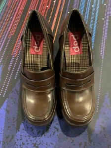 Pop Damen-Halbschuhe wilde Größe 7M Absatz braun - Bild 1 von 5
