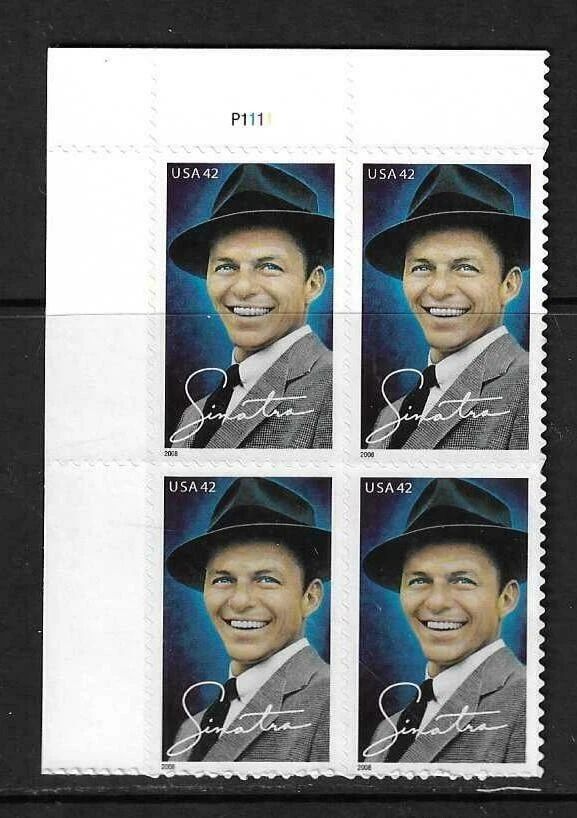 USA SC # 4265 Frank Sinatra , BLK4 Plate number . MNH - image 1 of 1