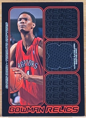 2006-07 Bowman Draft Picks & Stars Chris Bosh Bowman Reliquias Juego Usado Raptors Foto 1 de 2