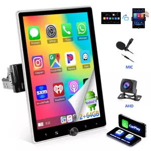 10.4'' Android 13 1 Din Carplay Car Radio GPS WIFI BT Touch Screen Stereo Camera - Picture 1 of 24