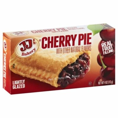 JJ's Bakery Lightly Glazed Snack Pies Kosher Parve 4oz (Cherry) (Pack of 12)