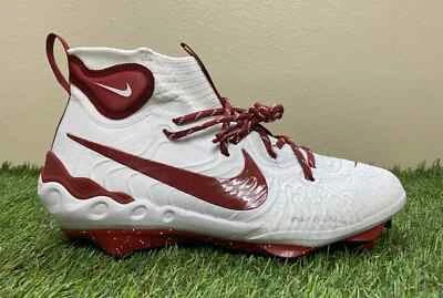 Men's Nike Alpha Huarache NXT Baseball Cleats White Maroon HQ1550-100 Size 12.5 - Image 1 of 4