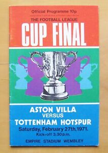 1971 League Cup Final ASTON VILLA v TOTTENHAM HOTSPUR *Exc Condition Programme*
