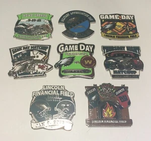 PHILADELPHIA EAGLES PIN SET 2021 NFL GAME DAY MATCH UP PIN (8) - Picture 1 of 1