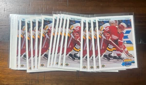 19 CARD Lot 1990-91 Upper Deck Sergei Fedorov Young Guns #525 Rookie RC - Picture 1 of 2