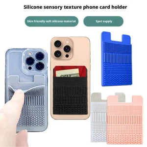 Silicone Phone Card Holder Wallet Case Wallet Stick On Credit Card Holder✨p - Picture 1 of 18