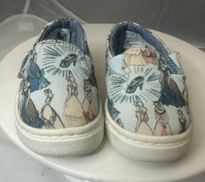 TOMS Disney Cinderella Canvas Sneaker Shoes - 2T T2 - Size 2 - Picture 1 of 9