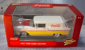 Johnny Lightning Coca-Cola 1957 FORD PANEL DELIVERY✰ white/yellow✰1:24  - Picture 1 of 6