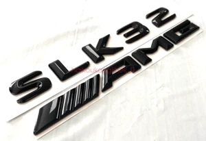 #1 BLACK SLK32+AMG FIT SLK32 REAR TRUNK EMBLEM BADGE NAMEPLATE - Bild 1 von 2
