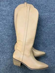 NWT Universal Thread Womens Knee High Country Western Boots 9 US Khaki Boho - Picture 1 of 14