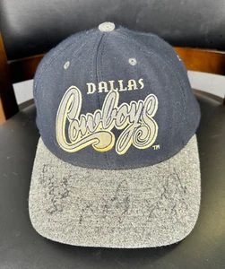Vintage 1990s Dallas Cowboys Snapback Hat Cap Unknown Signatures Made In USA - Picture 1 of 13