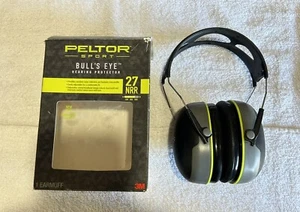 3M Peltor Sport Bull's Eye Hearing Prot., Blk/Gray, 27 NRR Earmuff #97041 - Picture 1 of 1