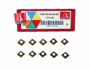 Ceratizit Carbide Insert CCMT 09T304 EN-Sm Grade CTC1125, package of 10 - Picture 1 of 1