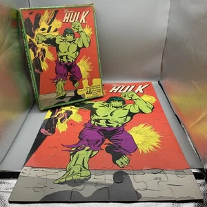 Vintage 1978 Marvel Comics Incredible Hulk Giant Floor Puzzle 48 Piece Complete - Picture 1 of 24