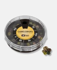 NEW LOON OUTDOORS CAMO DROPS 6 DIVISION TIN SPLIT SHOT WEIGHTS ASSORTMENT - Picture 1 of 4