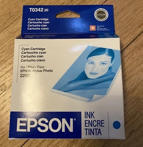 Cartucho de tinta cian Epson T034220 Epson Stylus Photo 2200 Exp 3/2000 sin abrir NUEVO - Imagen 1 de 5