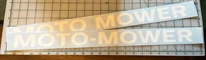 Moto-Mower riding mower decals for hood 21” Set Two - Picture 1 of 1
