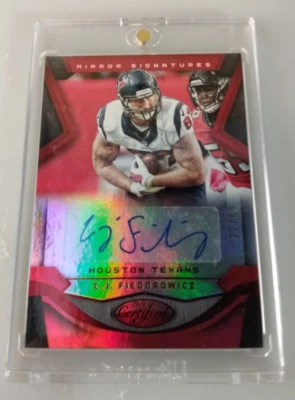 C.J. Fiedorwicz 2016 Panini Certified Mirror Signature Red Auto Texans 22/60 - Image 1 of 4