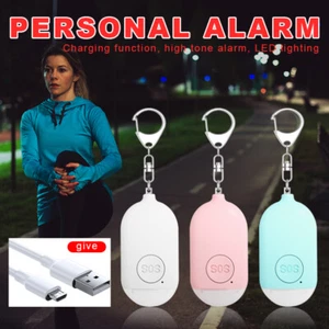 Personal Alarm Keychain 130dB Emergency Siren LED Flashlight Women US Fast Ship - Picture 1 of 20