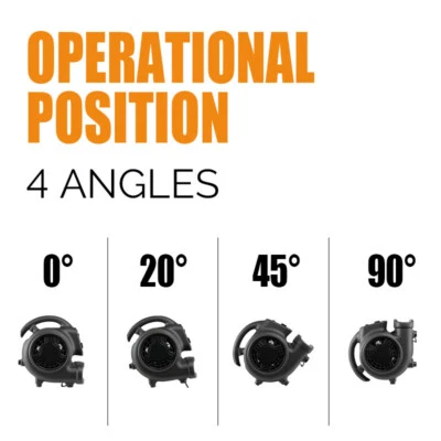 XPower P-250DT Black Portable Dryer Air Mover Floor Blower Timer Air Circulator - Bild 1 von 4