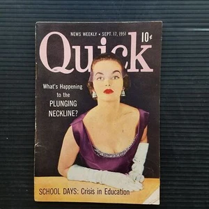 Vintage Quick News Weekly Magazine September 17, 1951 - Crisis in Education - Picture 1 of 2