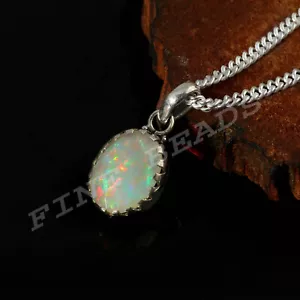 Ciondolo opale etiope argento sterling 925 opale moda gioielli pendente Pd-1306 - Foto 1 di 10