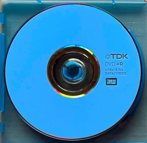 Pack de 8 - TDK - DVD+R - 4,7 Go/120 min - 1 à 16x - ETAT NEUF ! - Photo 1/3