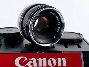 Chrome Nose🌸[Exc+++] Canon FD 50mm f1.8 MF Standard Lens From JAPAN - Picture 1 of 16