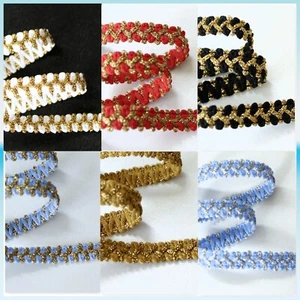 2m Zierborte, 10 mm breit,(1,10€/m) , Posamentenborte, Trachtenborte - Bild 1 von 7