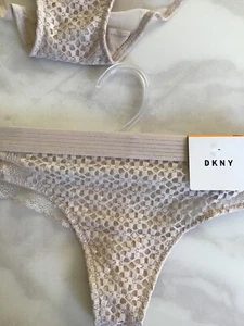 DKNY BRIEF+ tangas COLOR CREMA NUEVA TEMPORADA £20 Para 2 Pequeño Tamaño - Imagen 1 de 4