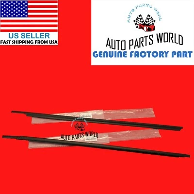 GENUINE OEM TOYOTA 07-16 YARIS SEDAN OUTER RIGHT & LEFT FRONT DOOR BELT MOLDINGS - Image 1 of 4