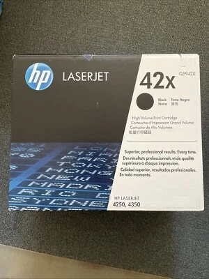  CARTUCHO DE IMPRESIÓN HP Q5942X 42X NEGRO ALTO VOLUMEN PARA LASERJET 4250/43 Foto 1 de 4